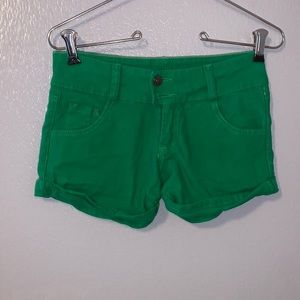 Ellesse Irish green juniors medium denim jean shorts